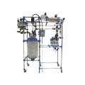 CE bestätigt Labor und Pilot Jacke chemische Glasreaktor (1L ~ 200L) mit PTFE-Rahmen stirre